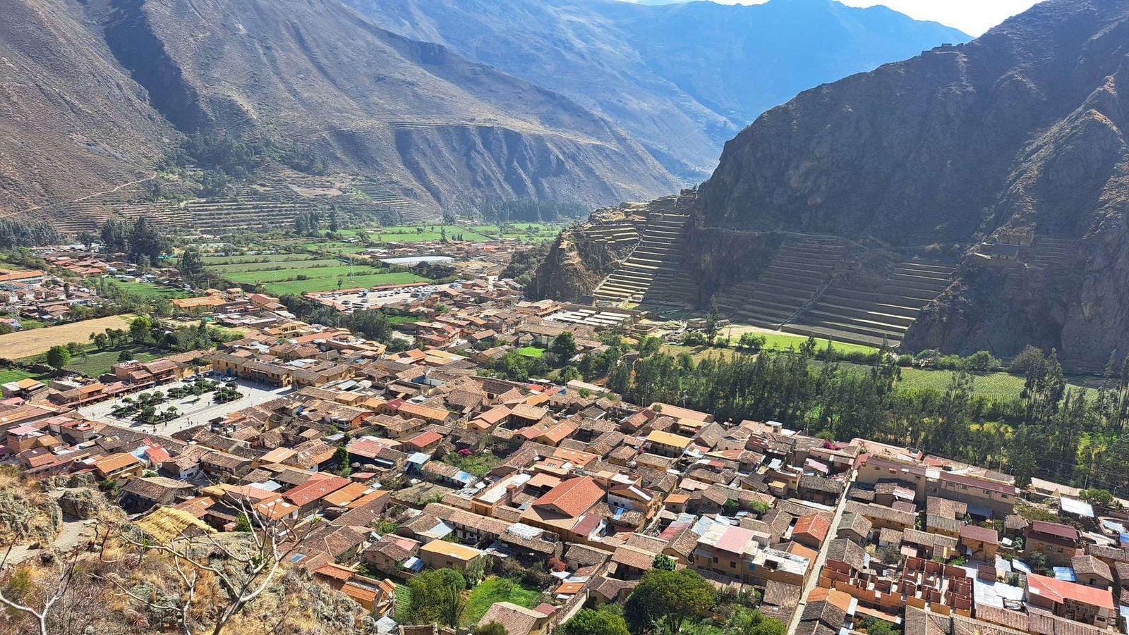 View from above Ollantaytambo