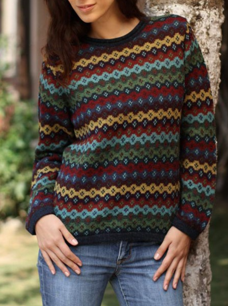 Fine alpaca wool sweater colours