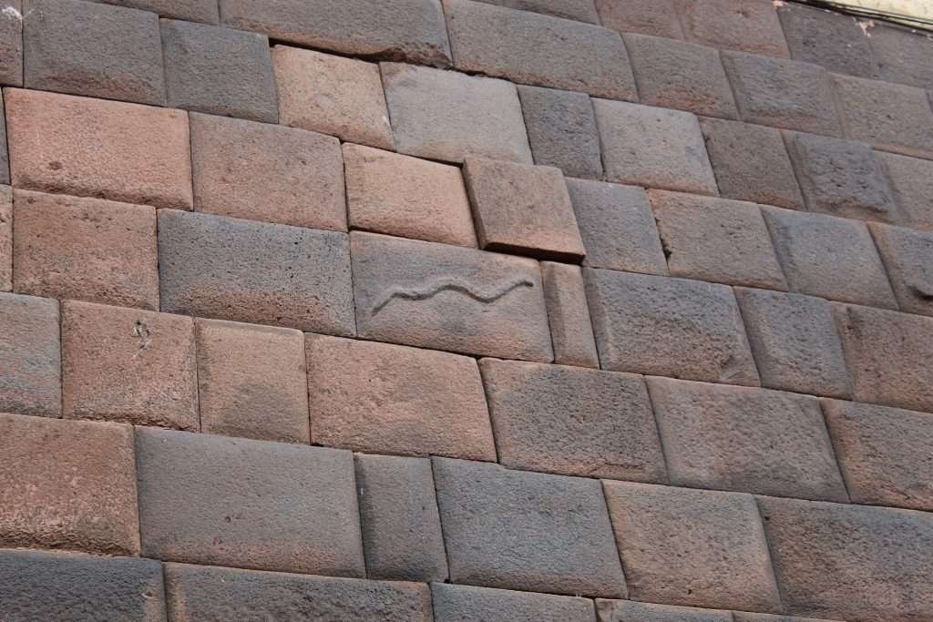 Snake on one Inca wall
