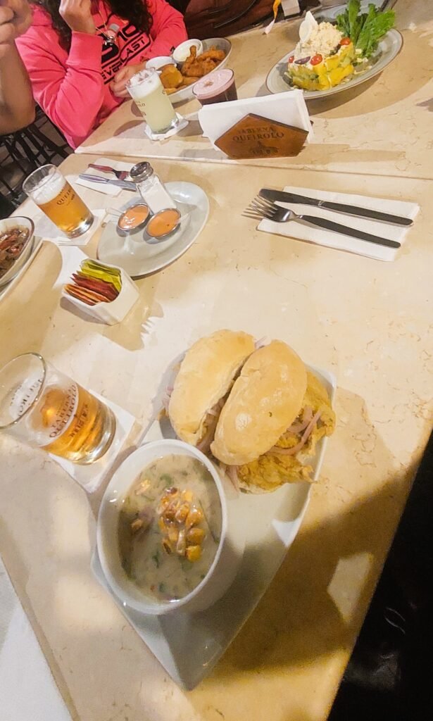 Different dish options at Antigua Taberna Santiago Queirolo