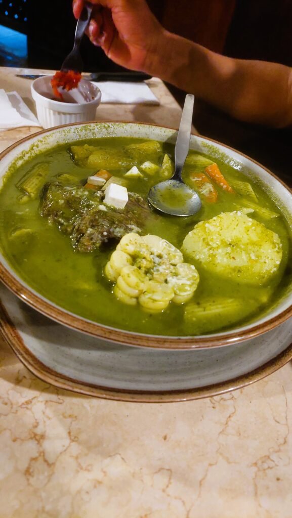 Menestrón Soup at Antigua Taberna Santiago Queirolo