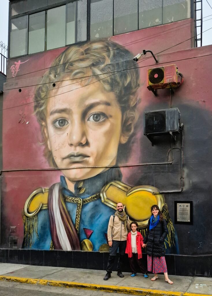 Painint fo Simon Bolivar in Pueblo Libre